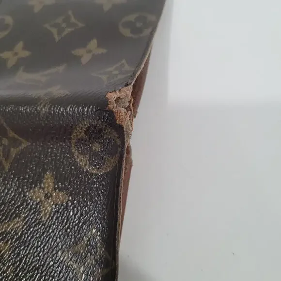 Vintage Louis Vuitton Men's LV Brown Bi-Fold Leather Wallet Monogram Card Bill - Picture 11 of 13